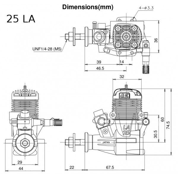 O.S.%20Max%2025LA%20Silver%20Nitro%20Motor