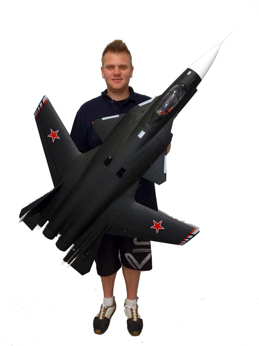 LXHM SU-47 Berkut RTF 2x70mm Fan Motorlu Uçak-Retrackli / KUMANDASIZ)