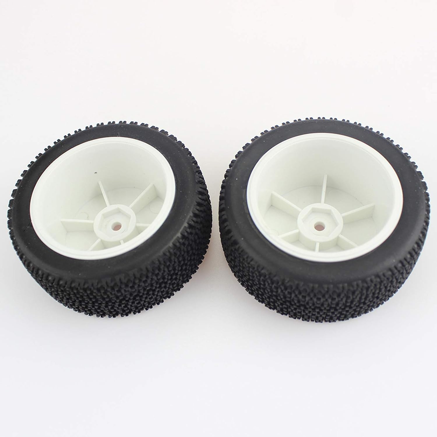 WL 1/12 - 1/10 RC BUGGY Car Rubber Rear Tire Plastic Wheel Rim Set  1 PACK 2 PCS