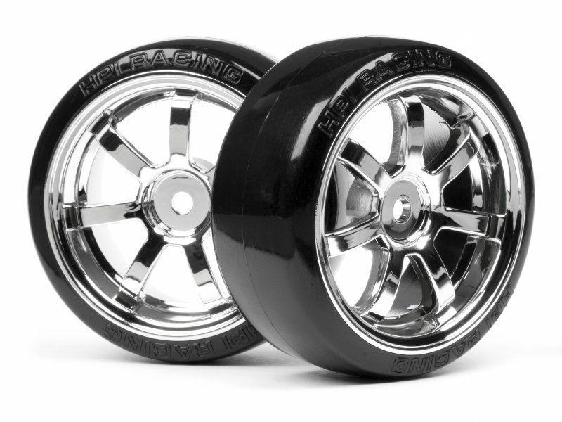 HPI%20RACING%204739%20T-DRIFT%20TIRE%2026mm%20RAYS%2057S%20Pro%20Wheel%20Chrome%200mm%20offset