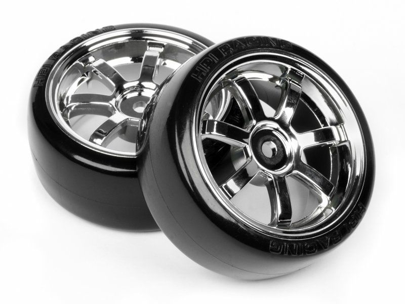 HPI%20RACING%204739%20T-DRIFT%20TIRE%2026mm%20RAYS%2057S%20Pro%20Wheel%20Chrome%200mm%20offset