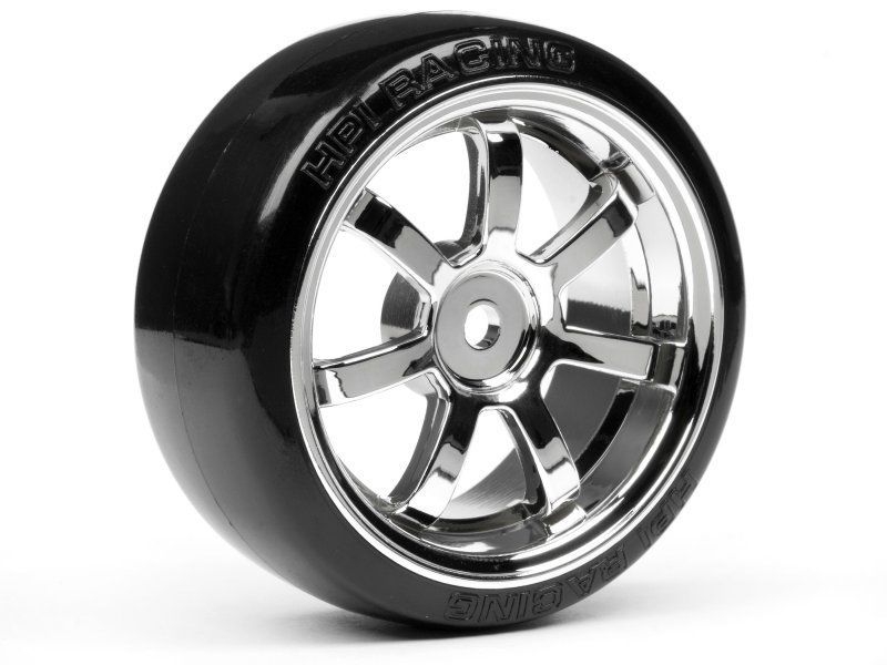 HPI%20RACING%204739%20T-DRIFT%20TIRE%2026mm%20RAYS%2057S%20Pro%20Wheel%20Chrome%200mm%20offset