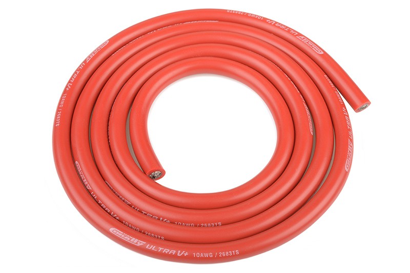 10Awg (5.5mm) Red Super Soft Silikon kablo ( 1Mt Siyah)