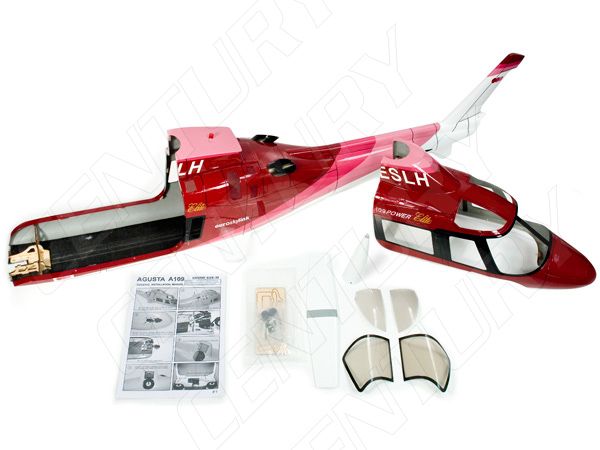 Century%20Agusta%20109A%2030size%20Fuselage%20with%20retract%20/%20Red%20Colored