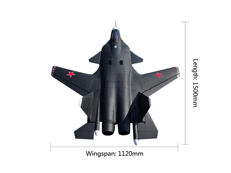 LXHM SU-47 Berkut RTF 2x70mm Fan Motorlu Uçak-Retrackli / KUMANDASIZ)