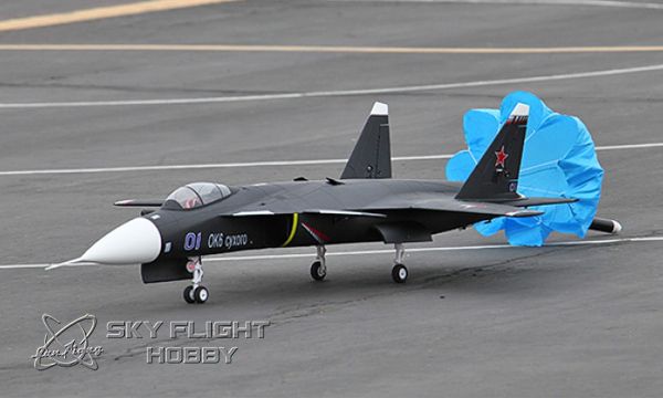 LXHM SU-47 Berkut RTF 2x70mm Fan Motorlu Uçak-Retrackli / KUMANDASIZ)