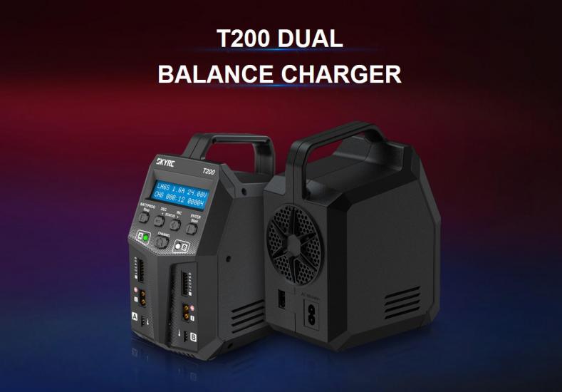 SkyRC T200 Dual Balance Charger 2x100w AC/DC - 12 A Charge