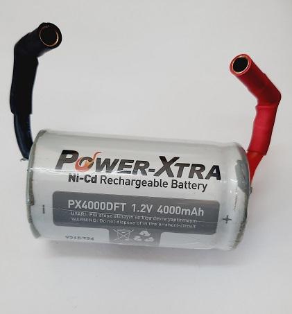 PowerXtra (D Size) Büyük boy4000 mAh  Ni-Cd Buji Ateşleme Pili  Banana Soketli