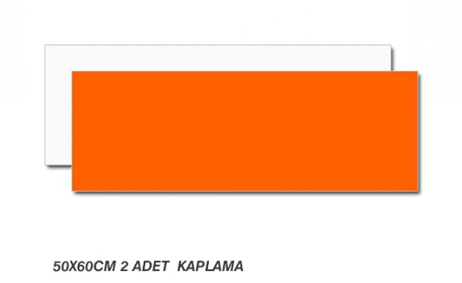 free flight model covering paper 50x60 cm 2 pieces WHITE + ORANGE Color