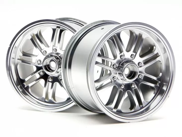 HPI 8 SPOKE WHEEL SATIN CHROME (83x56mm/2pcs) 