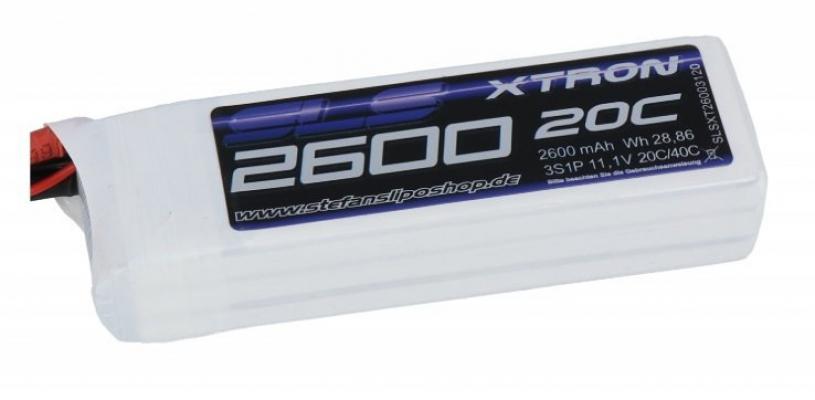 XTRON 2600MAH 3S1P 11.1V 20C / 40C Lipo Batarya