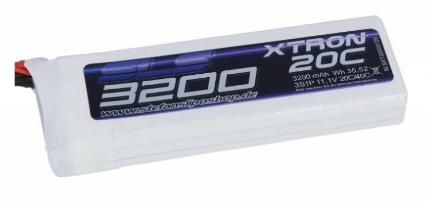 XTRON 3200MAH 3S1P 11.1V 20C + / 40C Lipo Batarya