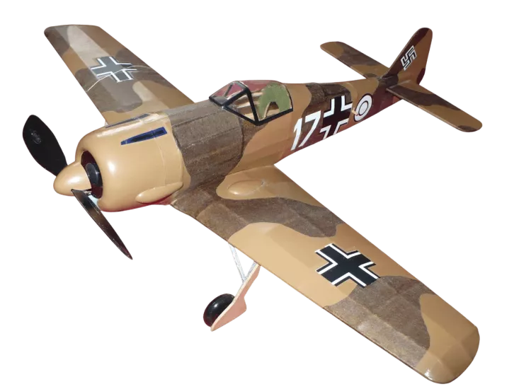 Guillow’s Focke-Wulf FW-190 Lastik Motorlu Model Uçak Kiti (Kanat Açıklığı 42cm)
