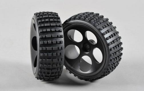 FG Modellsport Off-Road Buggy Tires M Narrow Glued, Black (2 Adet)