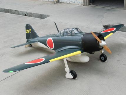 CY Model Zero Fighter 40-90cc Benzinli ARF Uçak (Havalı Retrackler Dahil)