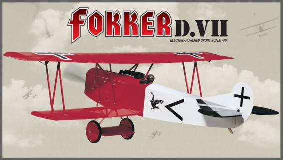 Great Planes ElectriFly Fokker D.VII ARF Uçak