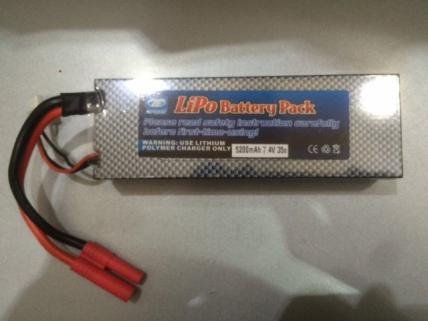 Top Edge 7.4V 5000mAh 25C Hard Case Li-Po Batery