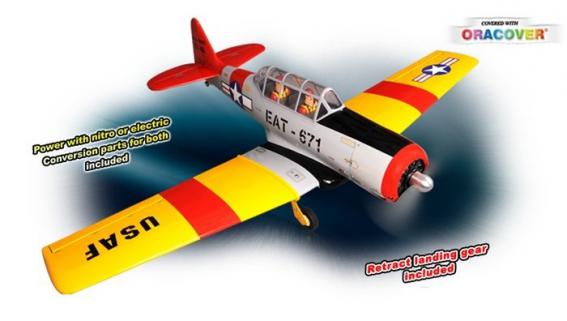 Phoenix AT-6 Texan .61 1750mm ARF Uçak-Retract ve Alu. Spinner Dahil