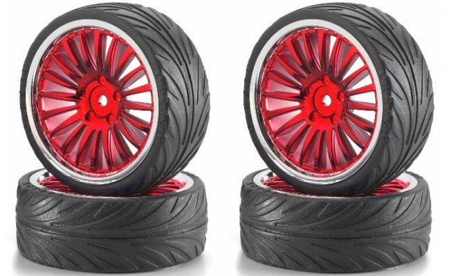 Big Wheel On-Road Red/chorome (4 pcs.)