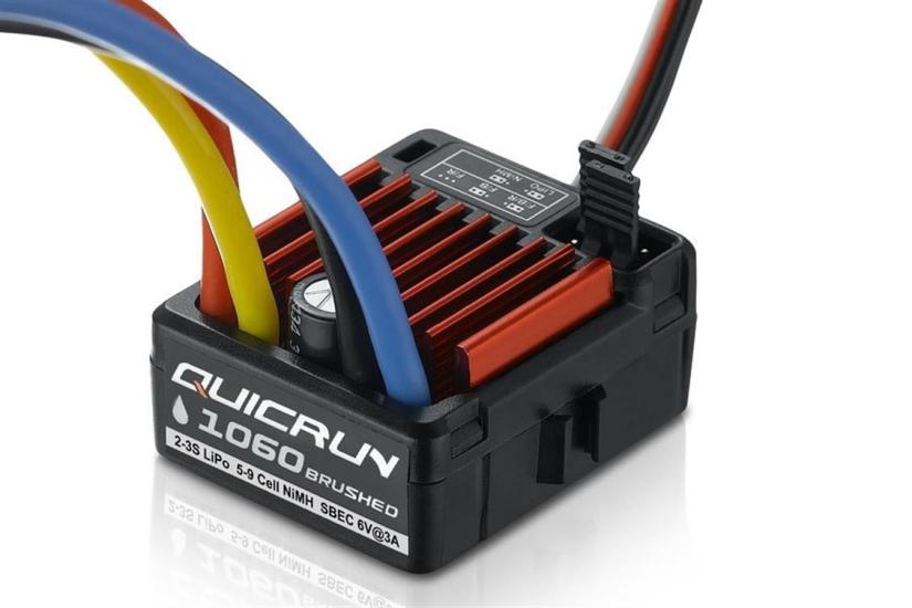 QuicRun Serisi, WP1060, 60 Amper, 2-3S LiPo, Fırçalı Araba Motoru için ESC