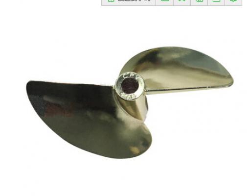 Ø 70mm  6,30mm şaft çapı Eloxal polished tekne pervanesi